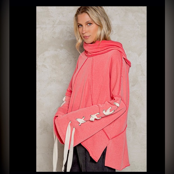 🔥 FLASH SALE POL Long Sleeve Thick Cowl Neck Hoodie Sweatshirt - Plus Sizes - Picture 2 of 4